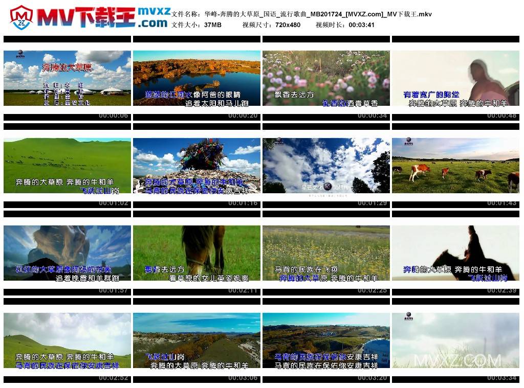 华峰-奔腾的大草原_国语_流行歌曲_MB201724